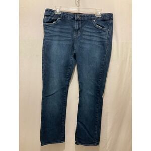 Levis Jeans Slim Straight Medium Wash Plus Size 18 1/2 Blue Denim Pants 1265-830